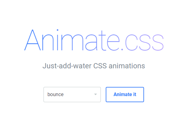 animate.css 和 wow.js：一款强大的预设css3动画库